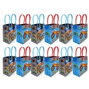 Monster Truck Themed Party Favor Treat Bag 12 Pack